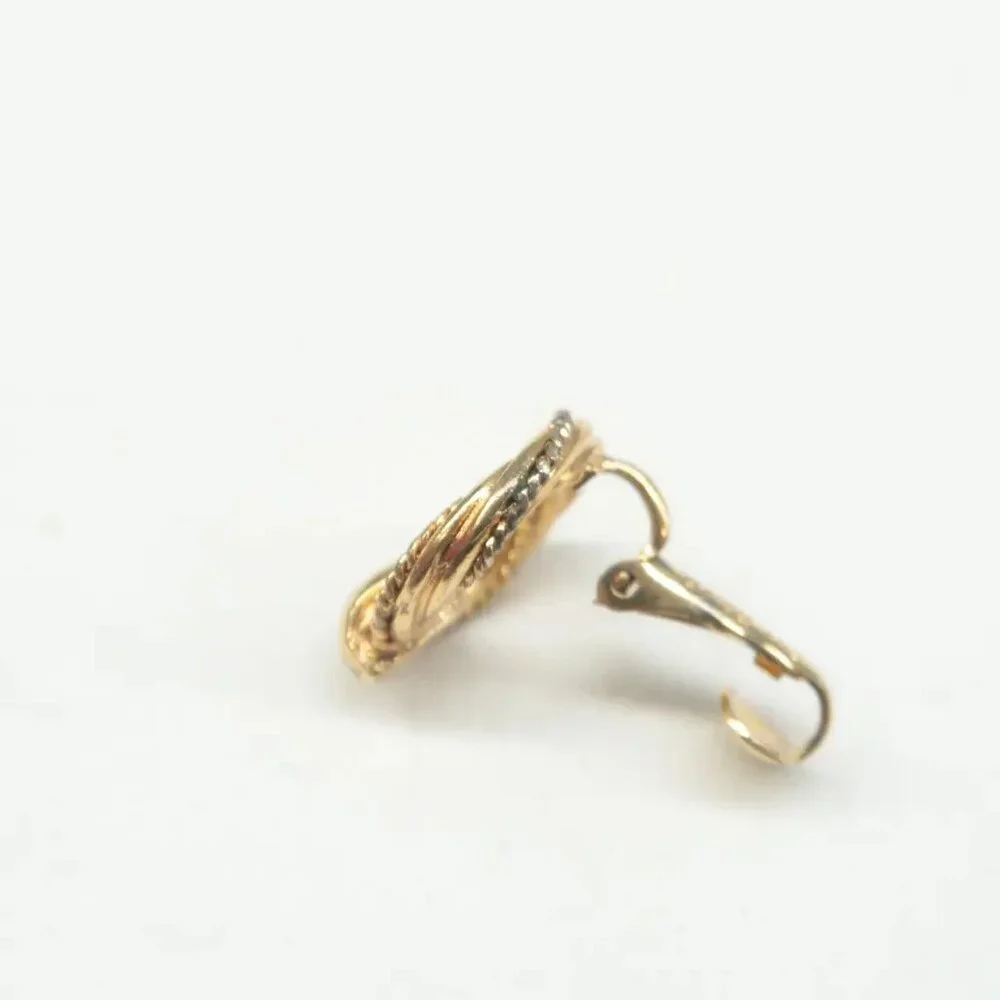 100% Authentic DIOR Gold Metal Clip-On Earrings 281-092724 - Picture 4 of 9